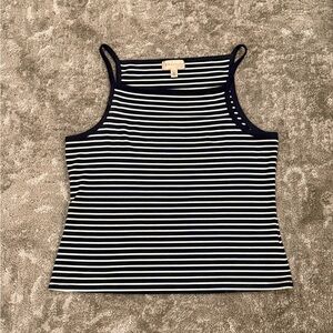 Philosophy Women's Navy Blue White Striped Tank Top Shirt XL Extra Large